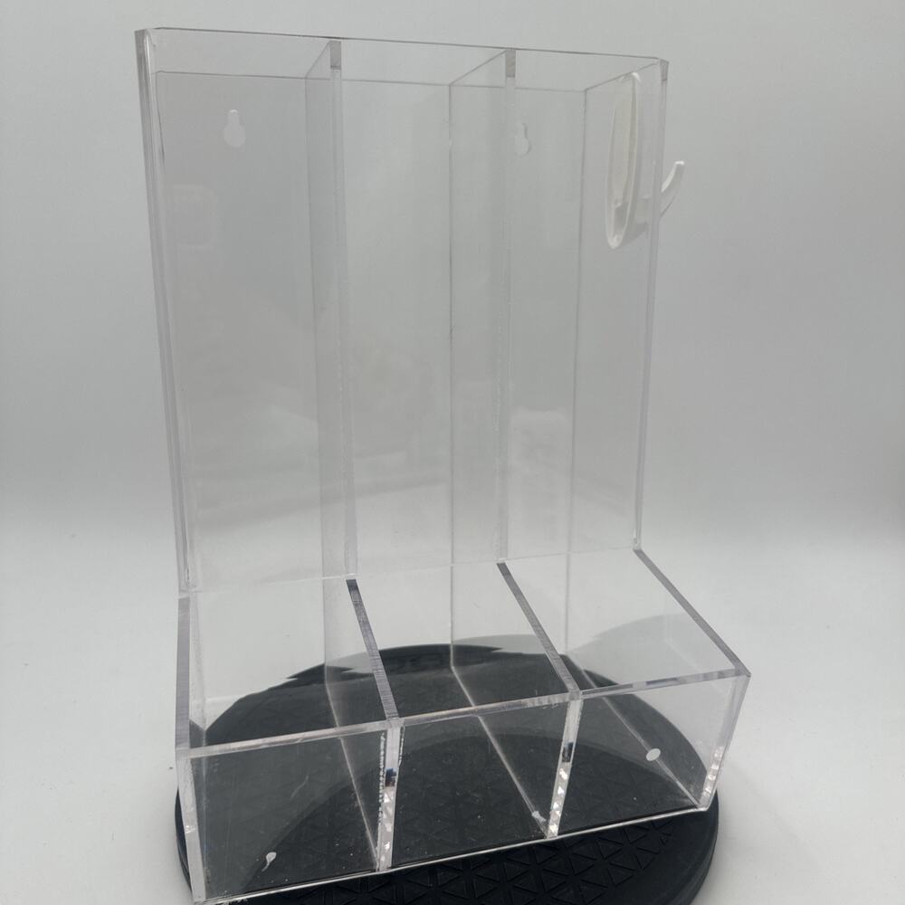 Acrylic 3 Section Organizer- Three Compartment Storage Clear Container